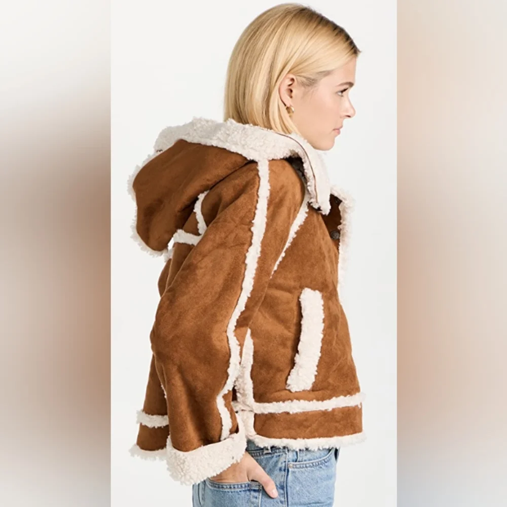 NWT Free People Vegan Exchange Shearling Jacket